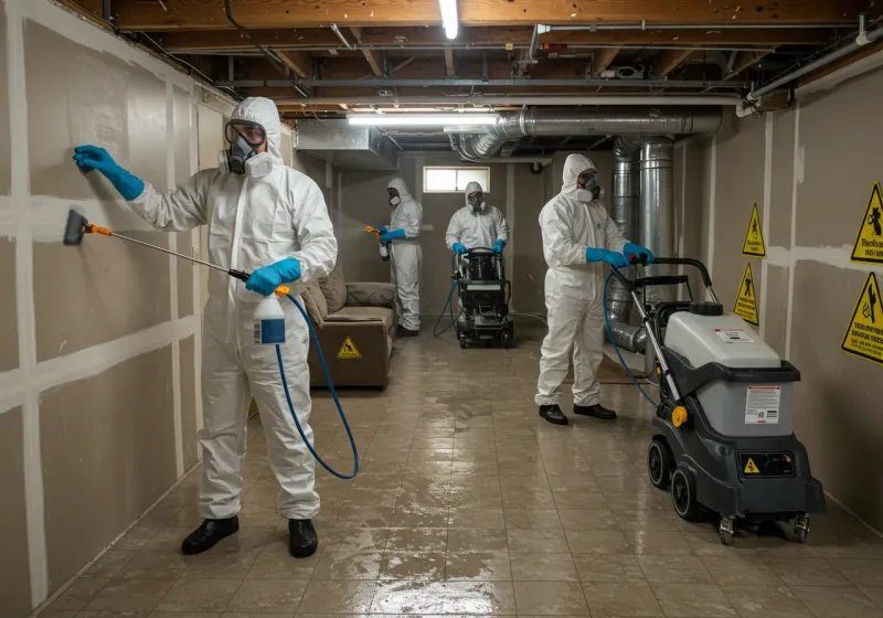 Basement Moisture Removal and Structural Drying process in Lihue, HI